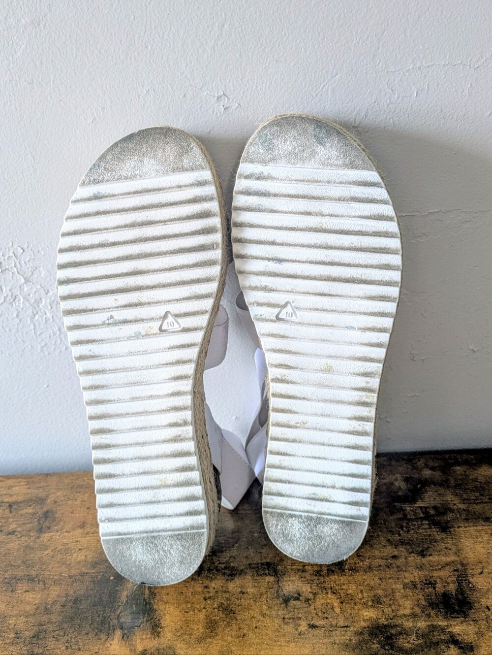 Steve Madden White Double-Strap Espadrille Sandals - Picture 2 of 4